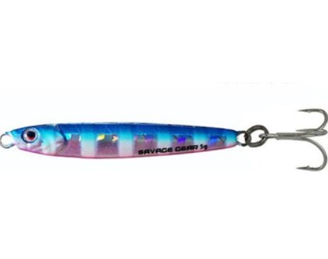 SAVAGE GEAR SLIM MINNOW JIG 15GR 6.8MM Blue Pink Zebra - TOPESCA - Tienda de Pesca Online