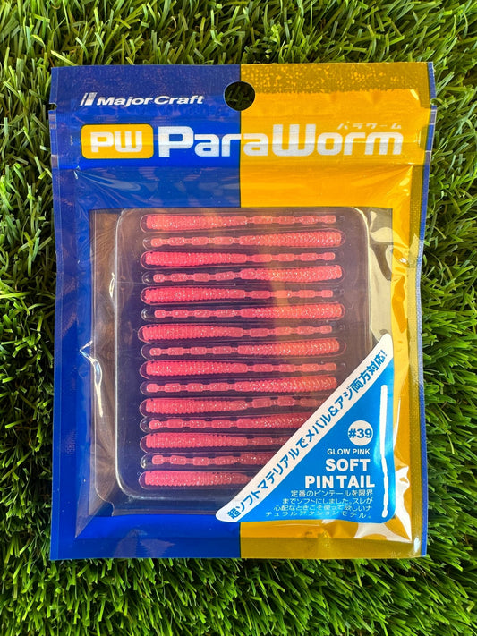 Vinilo MAJOR CRAFT PARA WORM SOFT SPIN TAIL GLOW PINK - TOPESCA - Tienda de Pesca Online